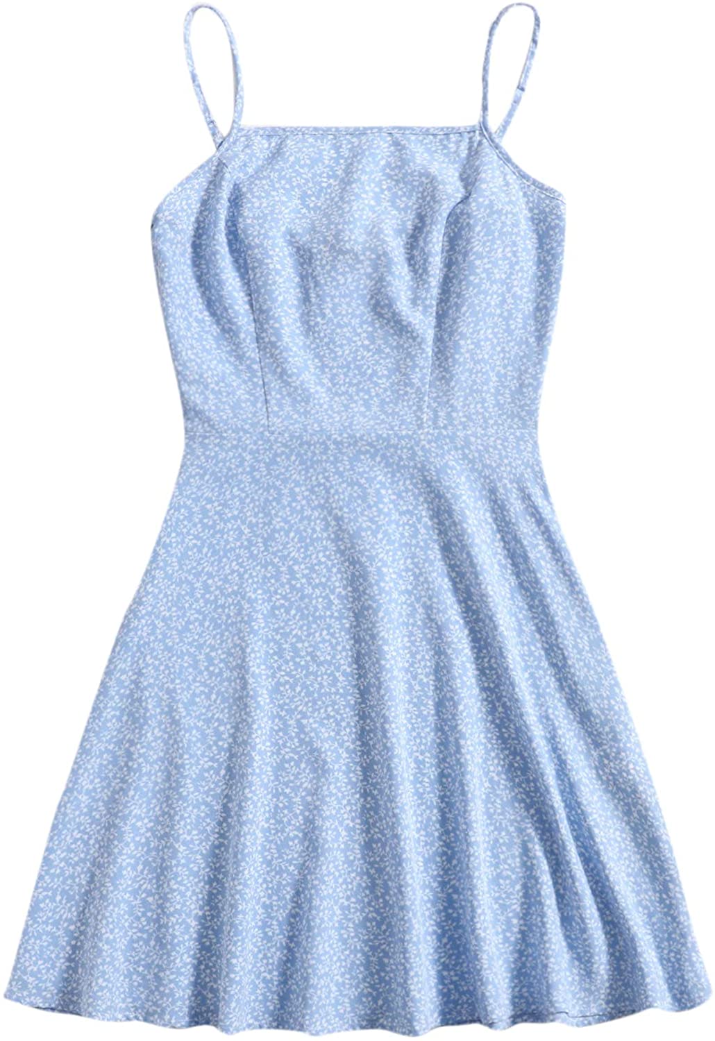 Women's Ditsy Floral High Waist Cami Short A Line Dress