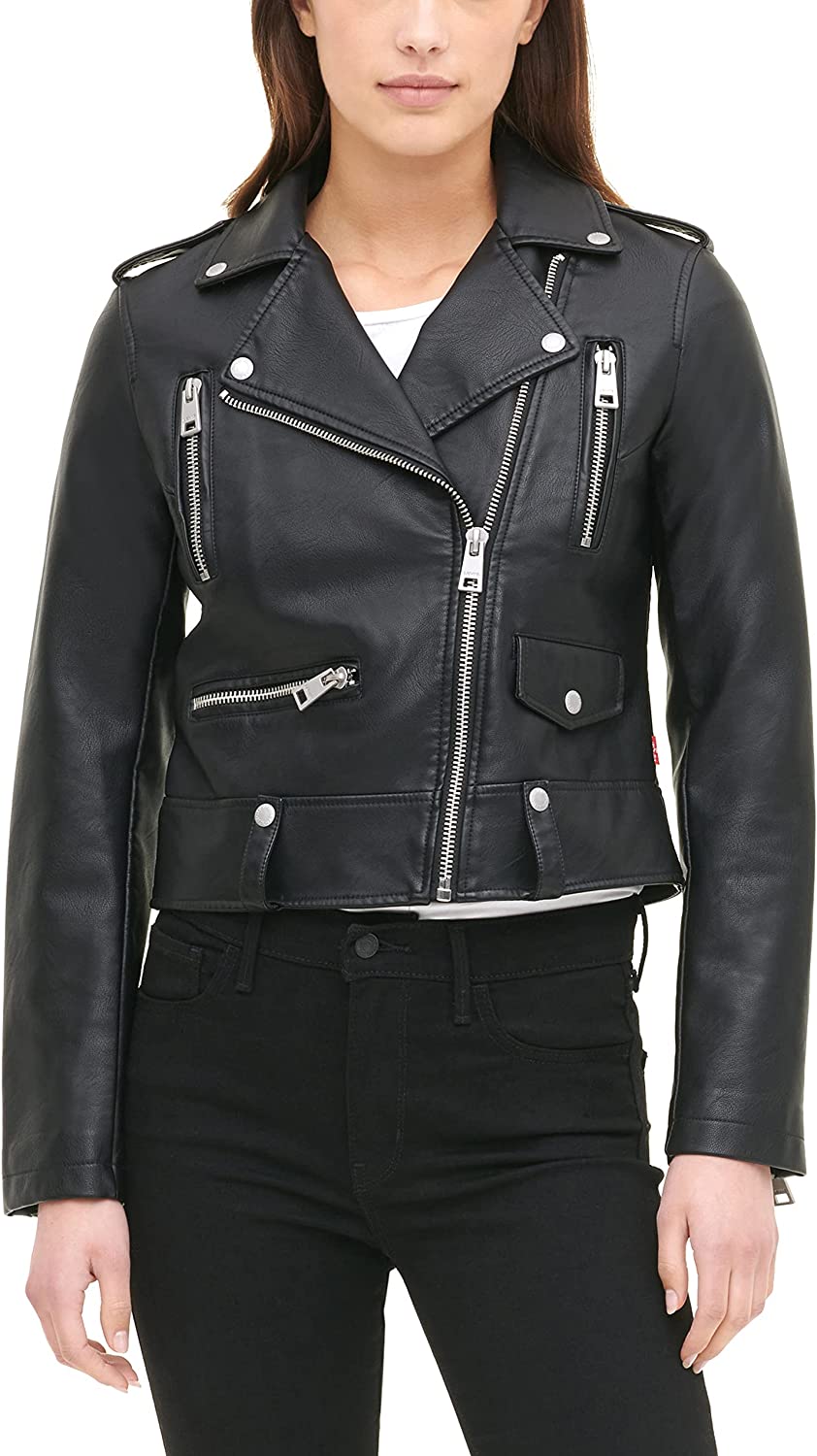 Levi's Women's Faux Leather Contemporary Motorcycle Jacket (Standard and Plus)