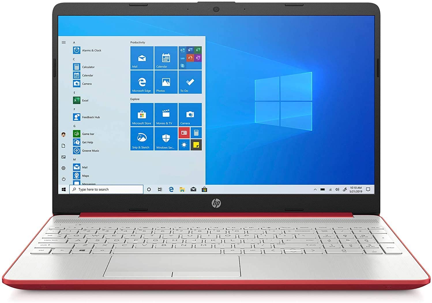 2020 HP 15.6" HD LED Display Laptop, Intel Pentium Gold 6405U Processor, 4GB DDR4 RAM, 128GB SSD, HDMI, Webcam, WI-FI, Windows 10 S, Scarlet Red
