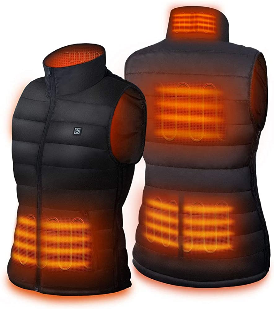 Dr. Prepare Heated Vest, Unisex Heated Clothing for men women, Lightweight USB Electric Heated Jacket with 3 Heating Levels, 6 Heating Zones, Adjustable Size for Hiking (Battery Pack Not Included)