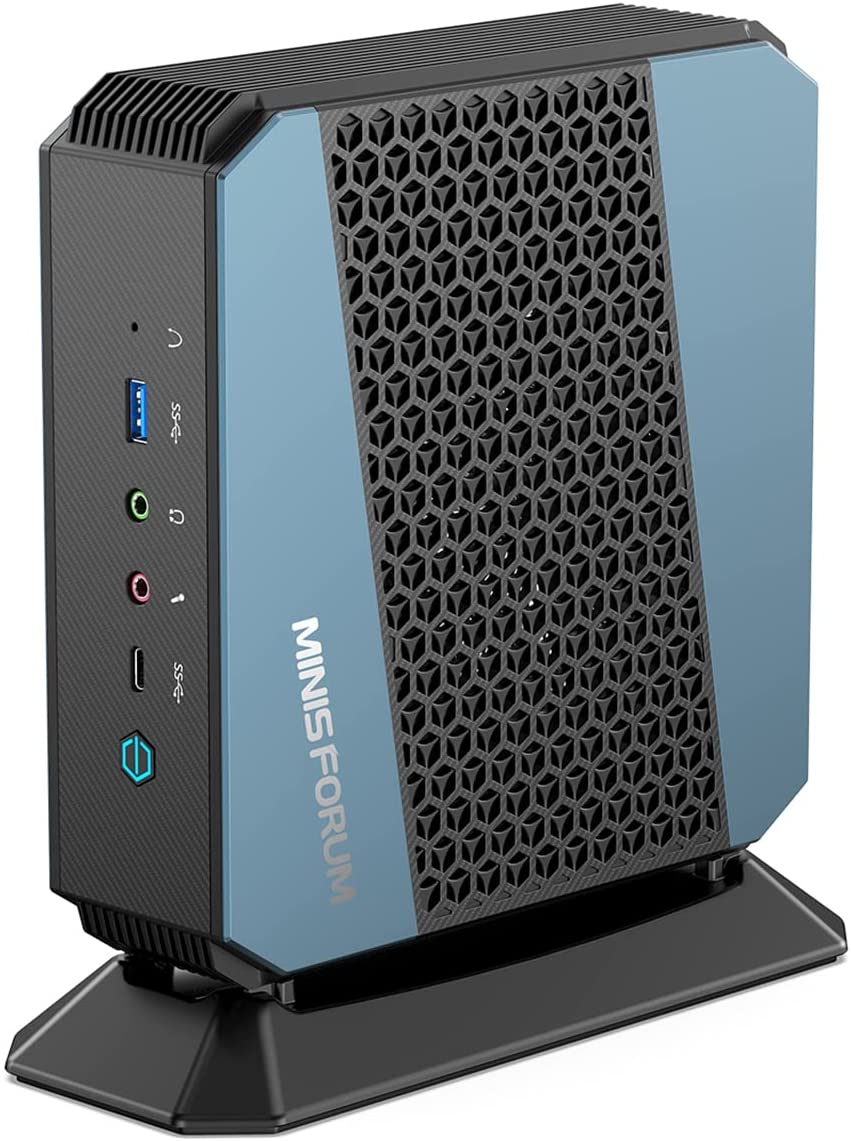 MINISFORUM EliteMini HX90 Mini PC AMD Ryzen 9 5900HX Desktop Computer, DDR4 32GB+512GB SSD, 2.5Gbps LAN, 2X HDMI & 2X DP [email protected] Outputs, 2X HDD Slot, 5X USB, AMD Radeon Graphics Tower PC