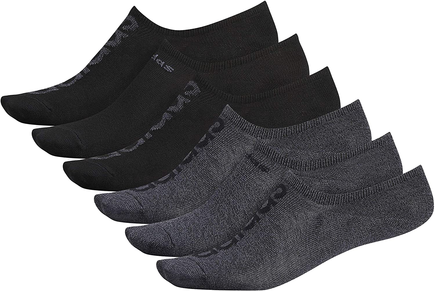 adidas Mens Superlite Linear Super No Show Socks (6-pair)