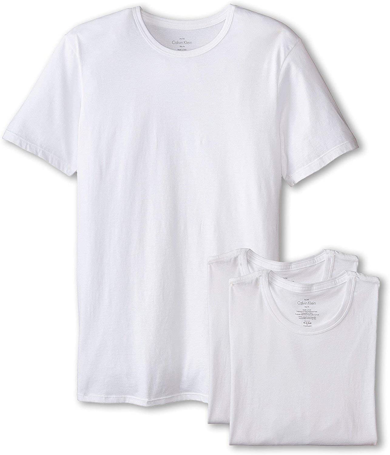 Calvin Klein Men`s Cotton Crew Neck Classic Fit T-Shirts 3 Pack