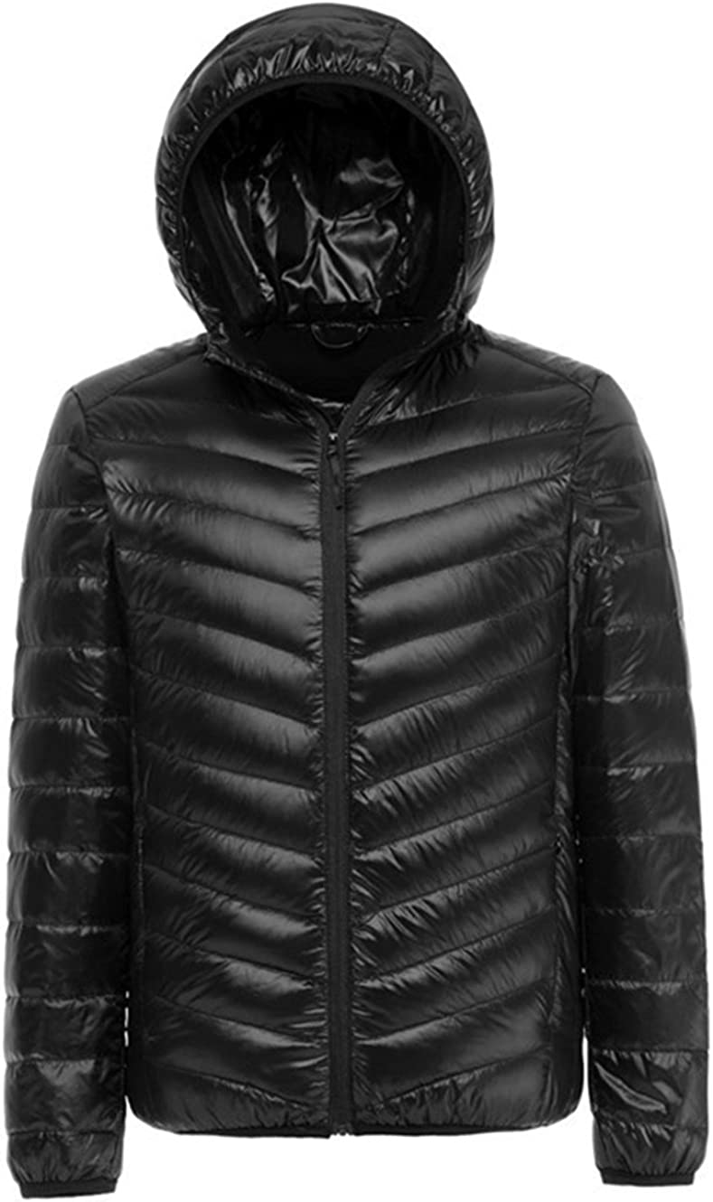 Lanmay Men's Ultralight Packable Hooded Down Jacket Puffer Down Coats