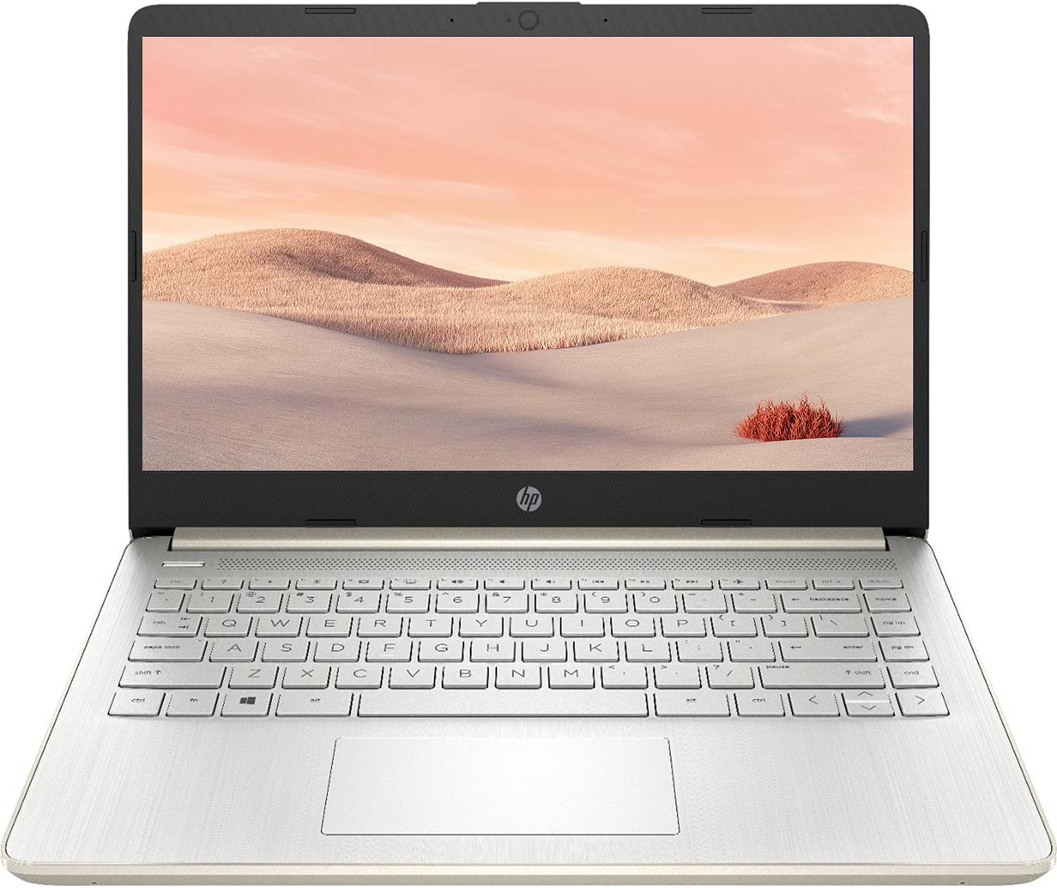 2021 Newest HP Premium 14-inch HD Laptop, Intel Dual-Core Processor Up to 2.8GHz, 16GB RAM, 64GB eMMC Storage, Webcam, Bluetooth, HDMI, Wi-Fi, Gold, Windows 10 with 1 Year Microsoft 365