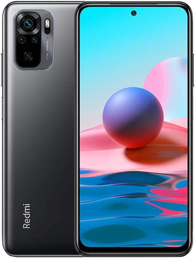 Xiaomi Redmi Note 10 | 128GB 4GB RAM | GSM LTE Factory Unlocked Smartphone | International Model (Onyx Gray)