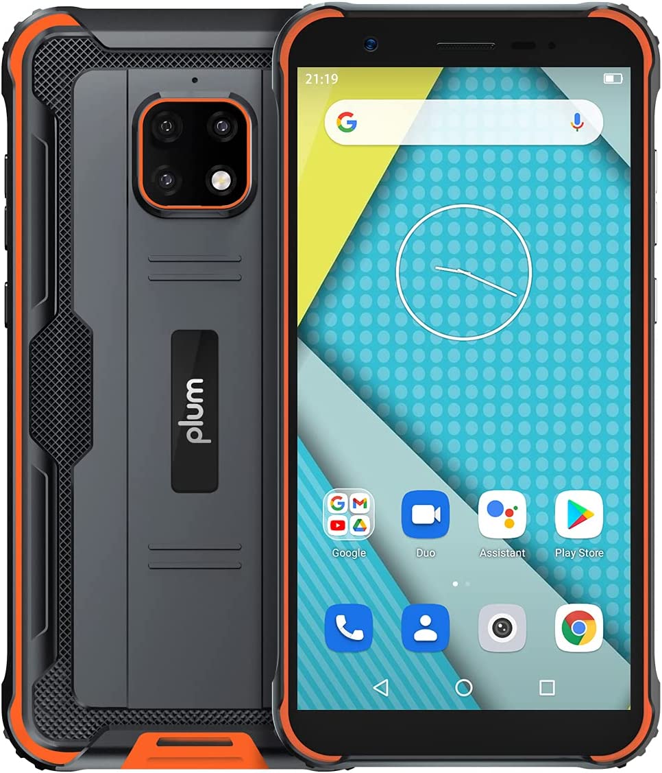 Plum Gator 7 4G Volte Unlocked Rugged Smart Phone Military Grade IP69 Water Shock Proof 5580 mAh Battery - Orange
