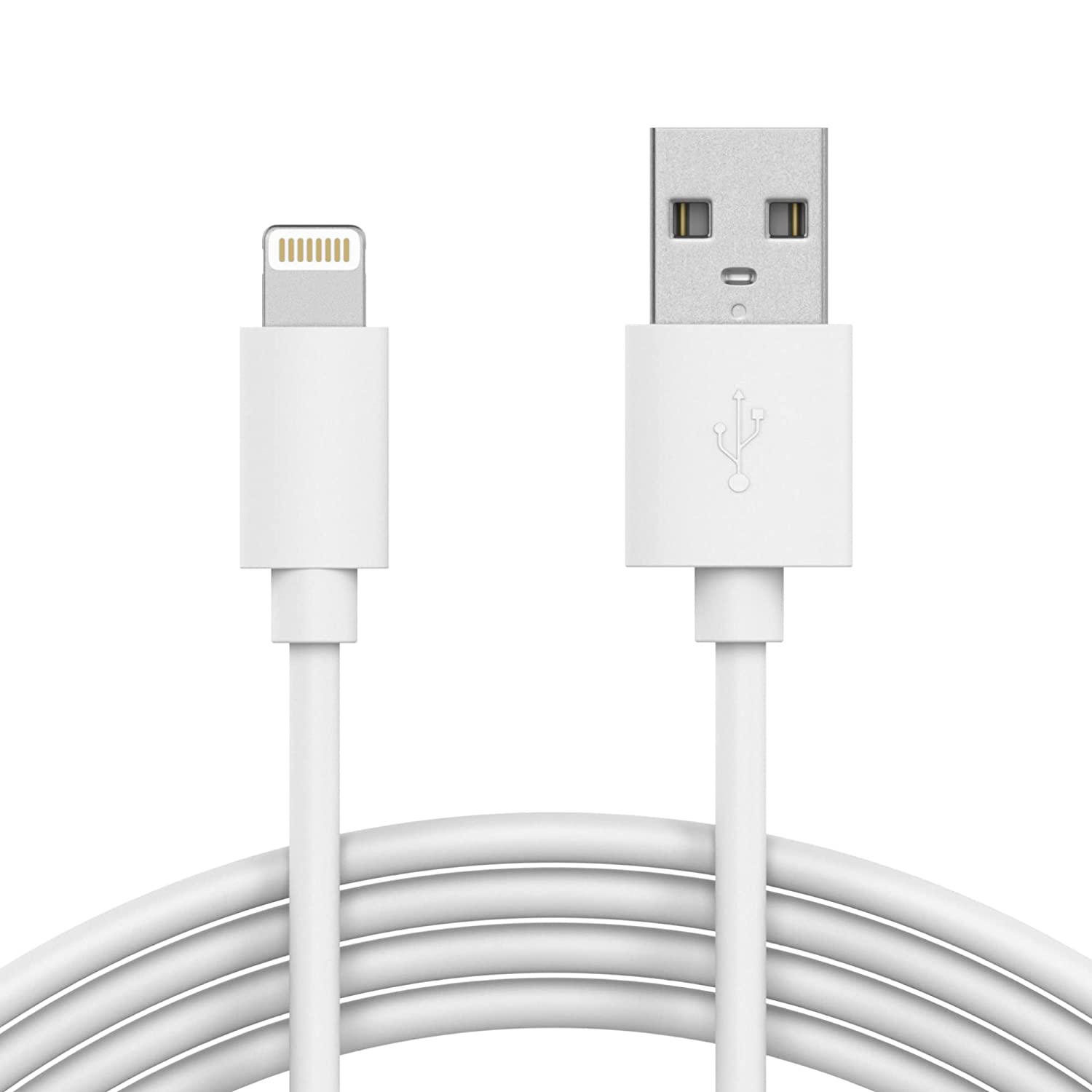 TALK WORKS iPhone Charger Lightning Cable 10ft Long Heavy Duty Cord MFI Certified for Apple iPhone 13, 12, 11 Pro/Max/Mini, XR, XS/Max, X, 8, 7, 6, 5, SE, iPad, AirPods, Watch - White