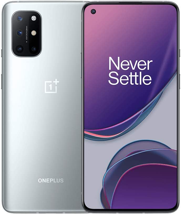 OnePlus 8T+ 5G 12GB(RAM)+256GB 120Hz Display (T-Mobile / Sprint Unlocked) KB2007 Single SIM Smartphone - Lunar Silver (Renewed)