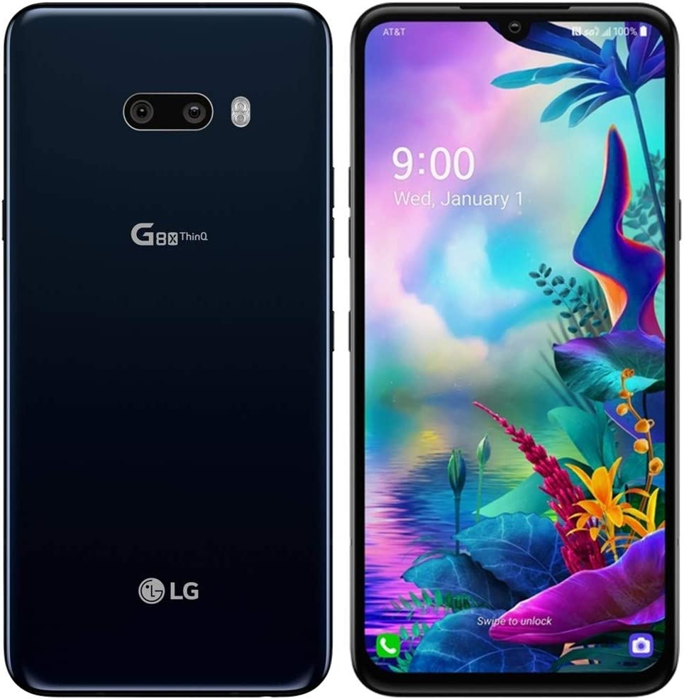 LG G8X ThinQ (128GB, 6GB) 6.4", Dual Camera, Snapdragon 855, 4G LTE GSM AT&T Unlocked (T-Mobile, Metro) US Warranty LM-G850UM (Aurora Black)