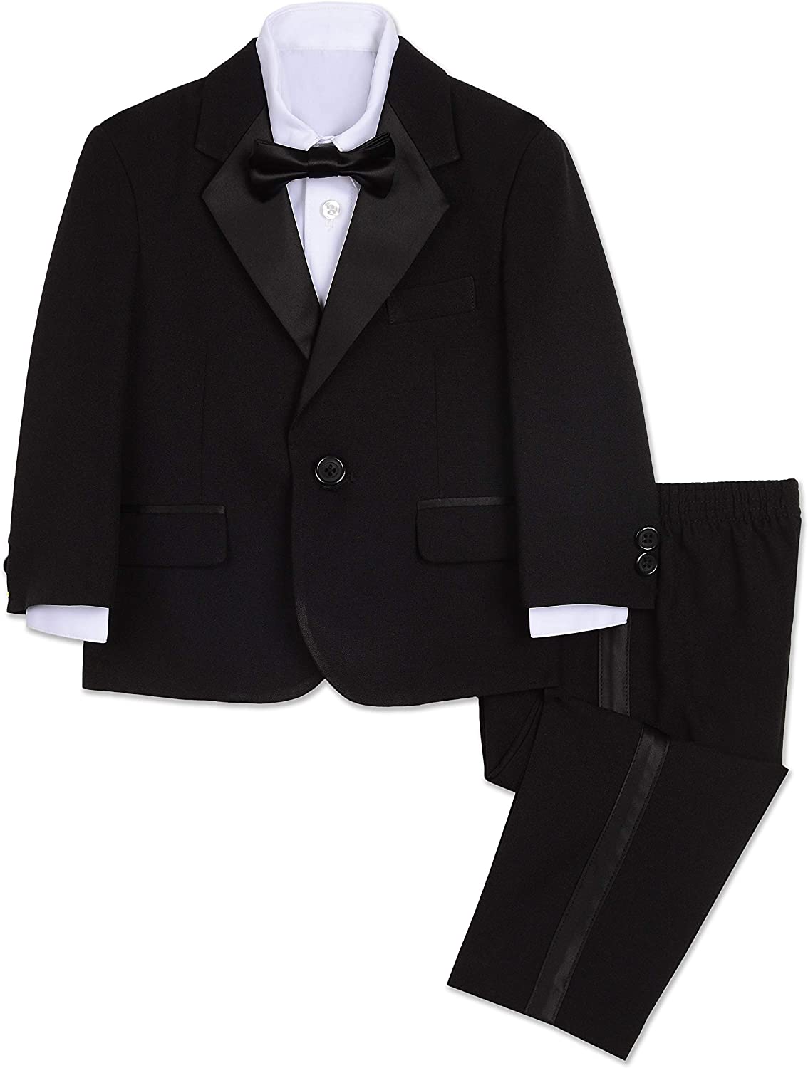Nautica Baby Boys 4-Piece Tuxedo with Dress Shirt, Bow Tie, Jacket, and Pants