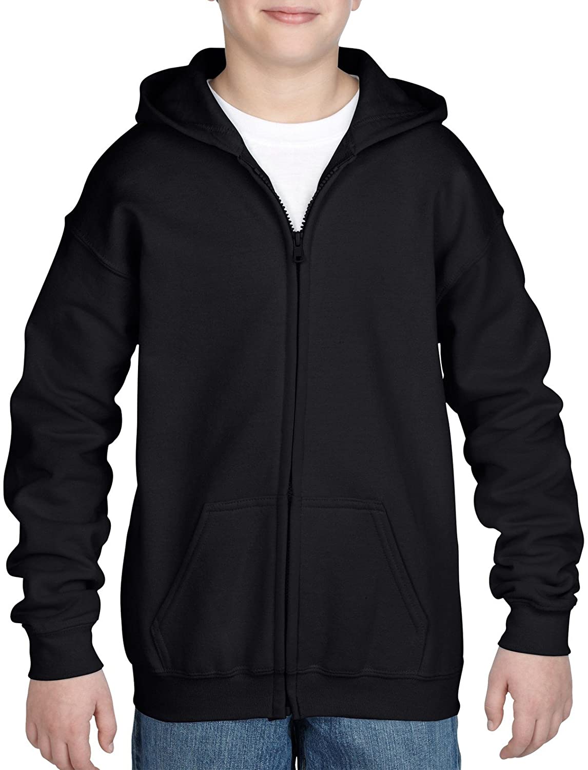 Gildan Kids Youth Full Zip Hooded Sweatshirt, Style G18600B