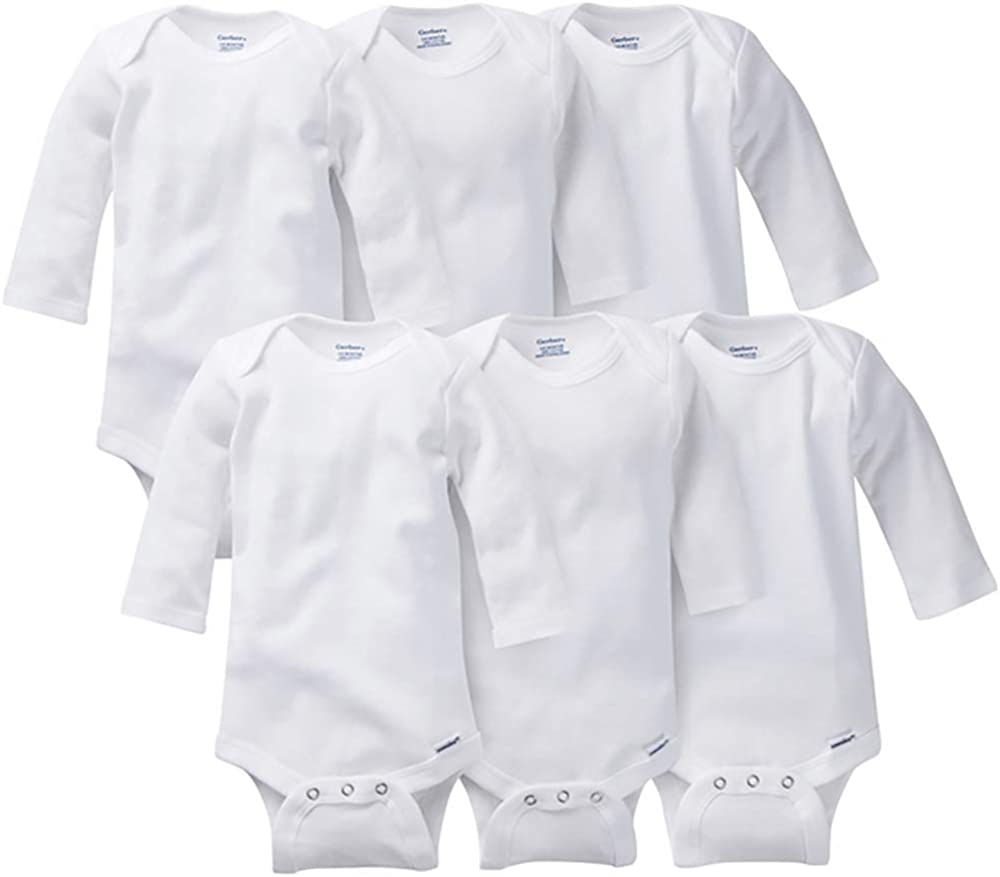 Gerber baby-girls 3-pack Long-sleeve Onesies Bodysuit