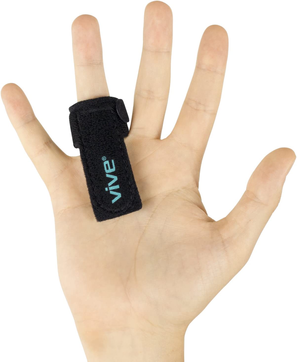 Vive Trigger Finger Splint - Support Brace for Middle, Ring, Index, Thumb and Pinky - Straightening Curved, Bent, Locked and Stenosing Tenosynovitis Hands - Tendon Lock Release Stabilizer Knuckle Wrap
