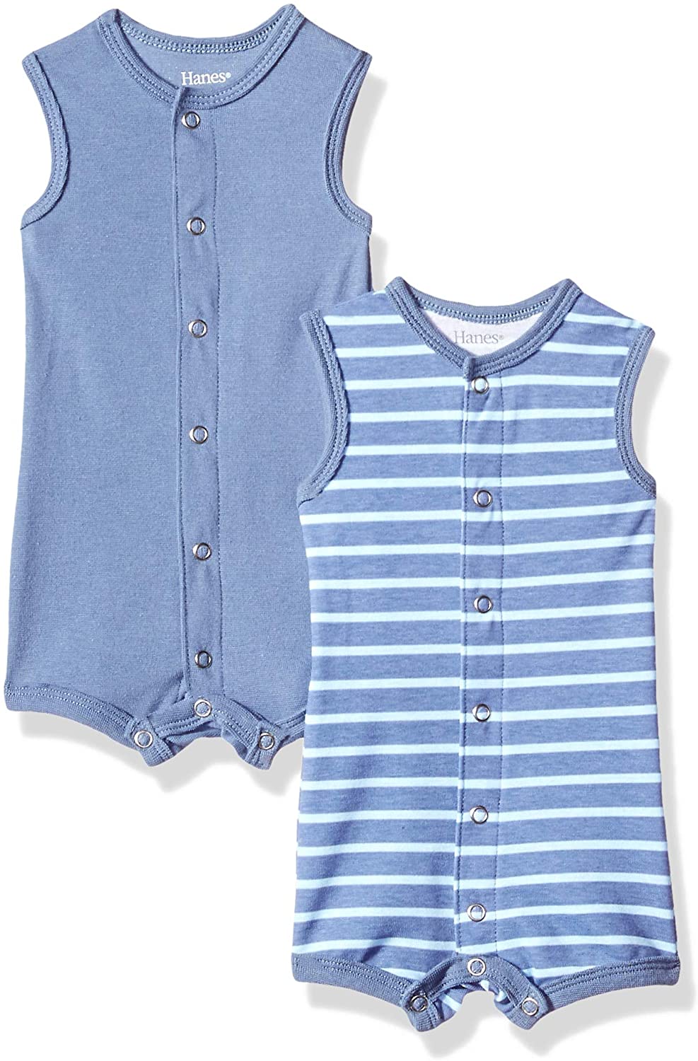 Hanes Ultimate Baby Flexy 2 Pack Sleeveless Rompers