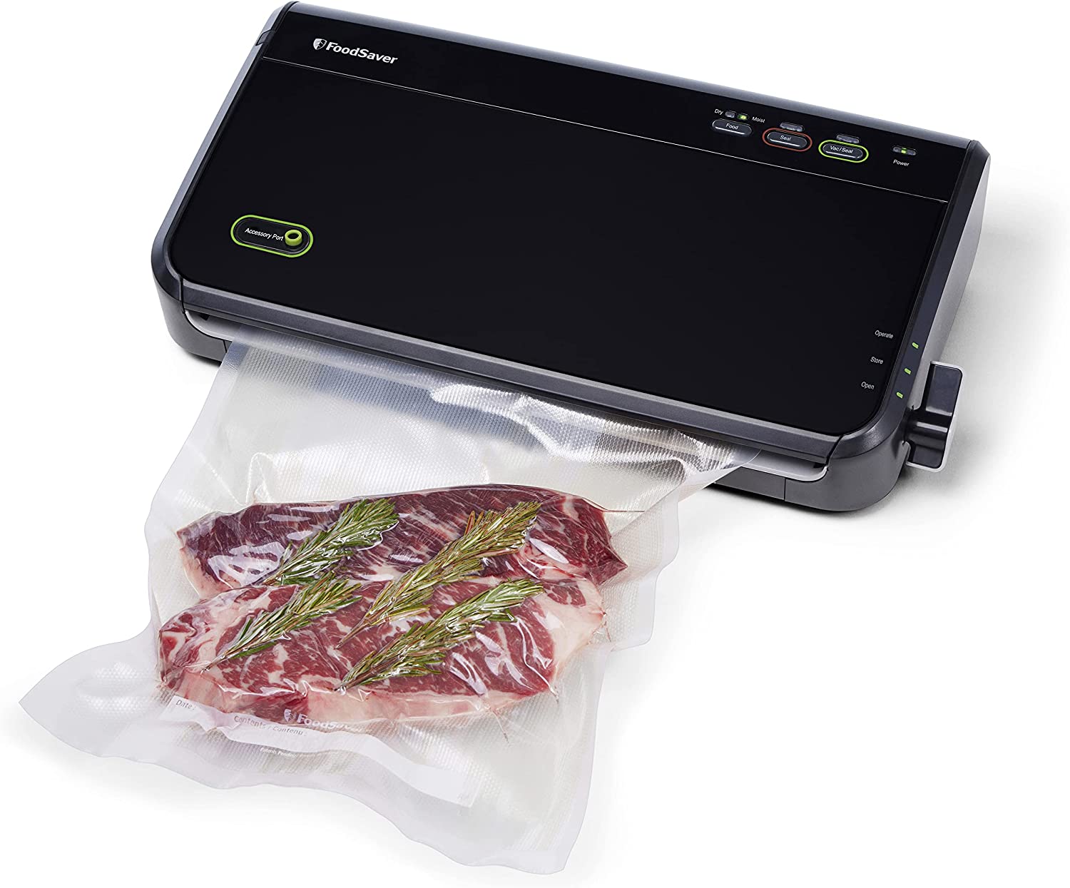 FoodSaver Vacuum Sealer Machine with Automatic Bag Detection, Sealer Bags and Roll, and Handheld Vacuum Sealer for Airtight Food Storage and Sous Vide, Silver