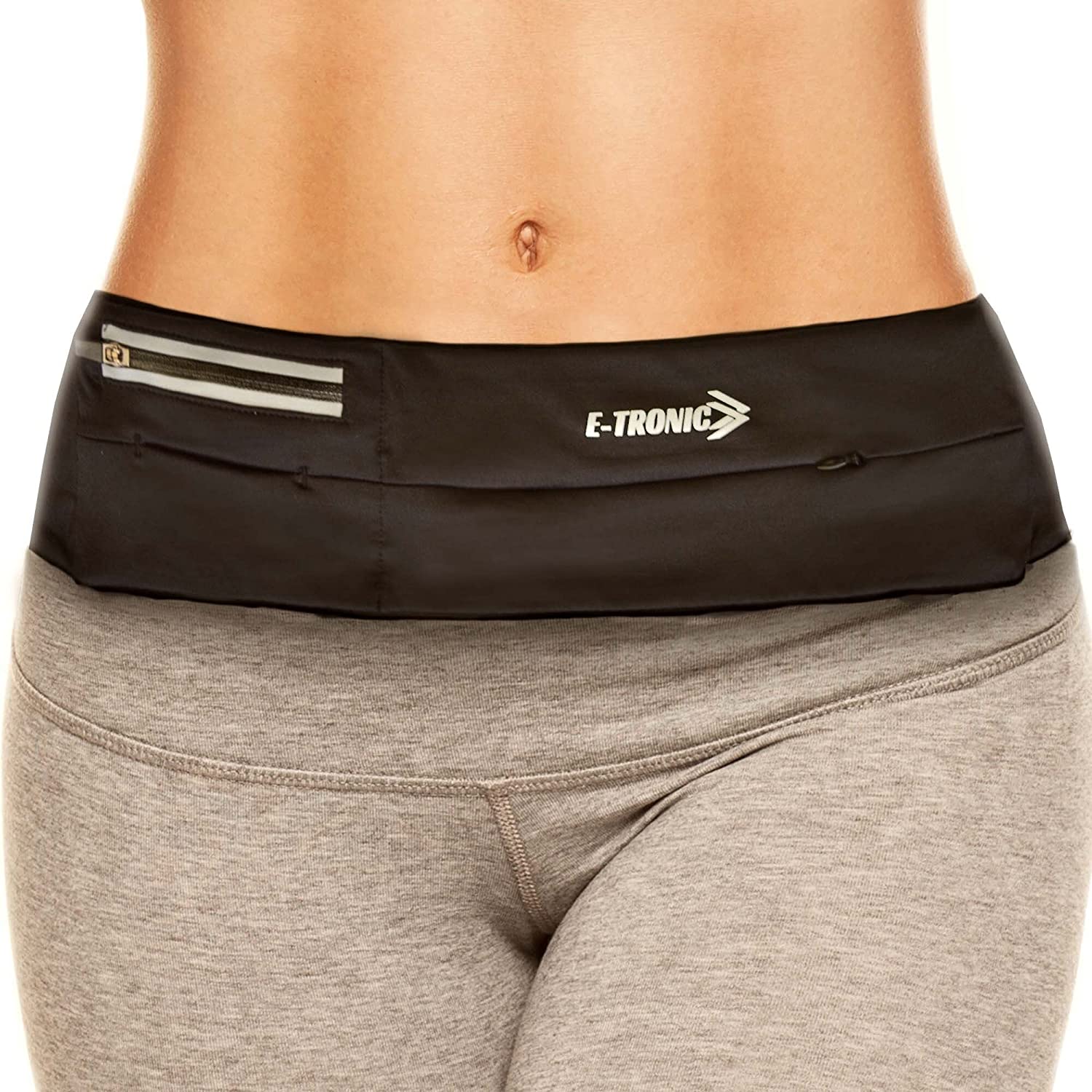 E Tronic Edge Running Belt for Women and Men, Money Belt and Running Fanny Pack, Holder for Cell Phone, Money, and Keys - Pouch fits Most Phone and Waist Sizes