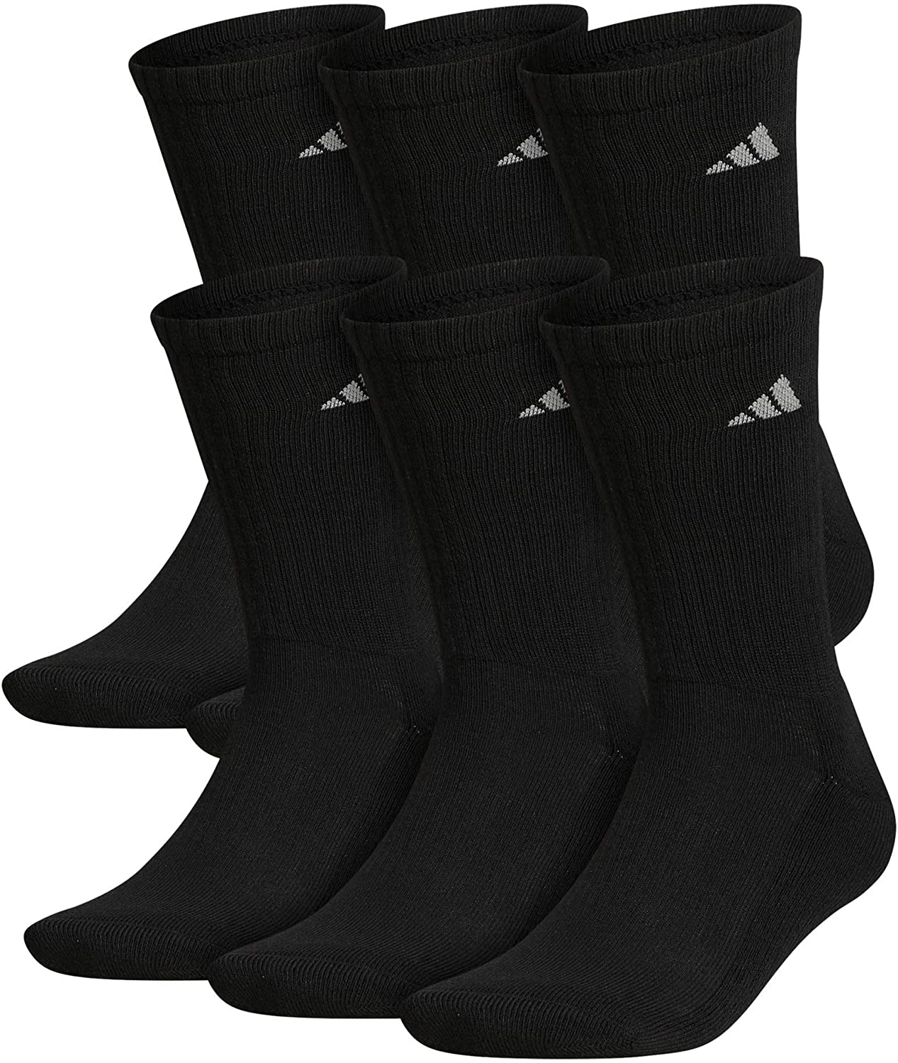 adidas mens Athletic Cushioned Crew Socks (6-pair)