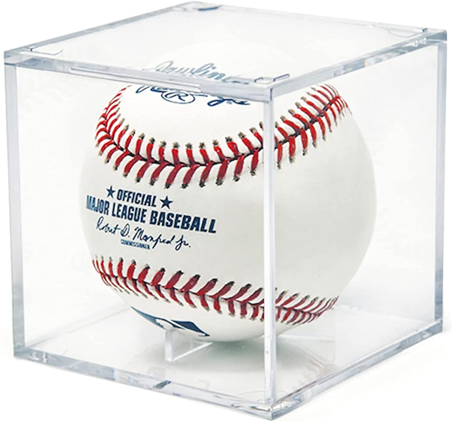 Baseball Display Case, UV Protected Acrylic Cube Baseball Holder Square Clear Box Memorabilia Display & Storage Sports Official Baseball Display Case - Autograph Display - Fits Official Size Ball