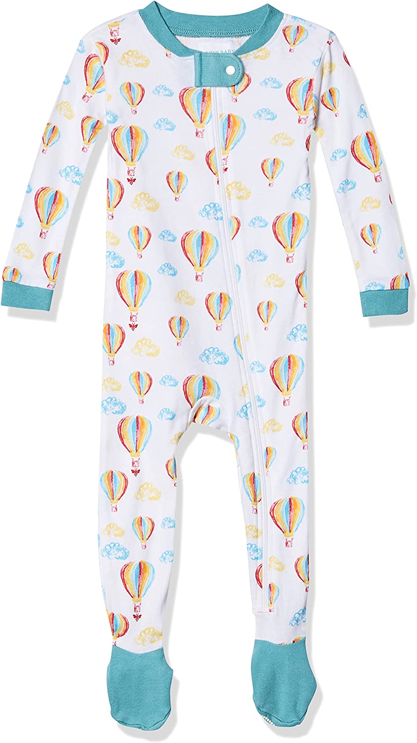 Burt's Bees Baby Baby Girls' Pajamas, Zip Front Non-Slip Footed Sleeper Pjs, 100% Organic Cotton