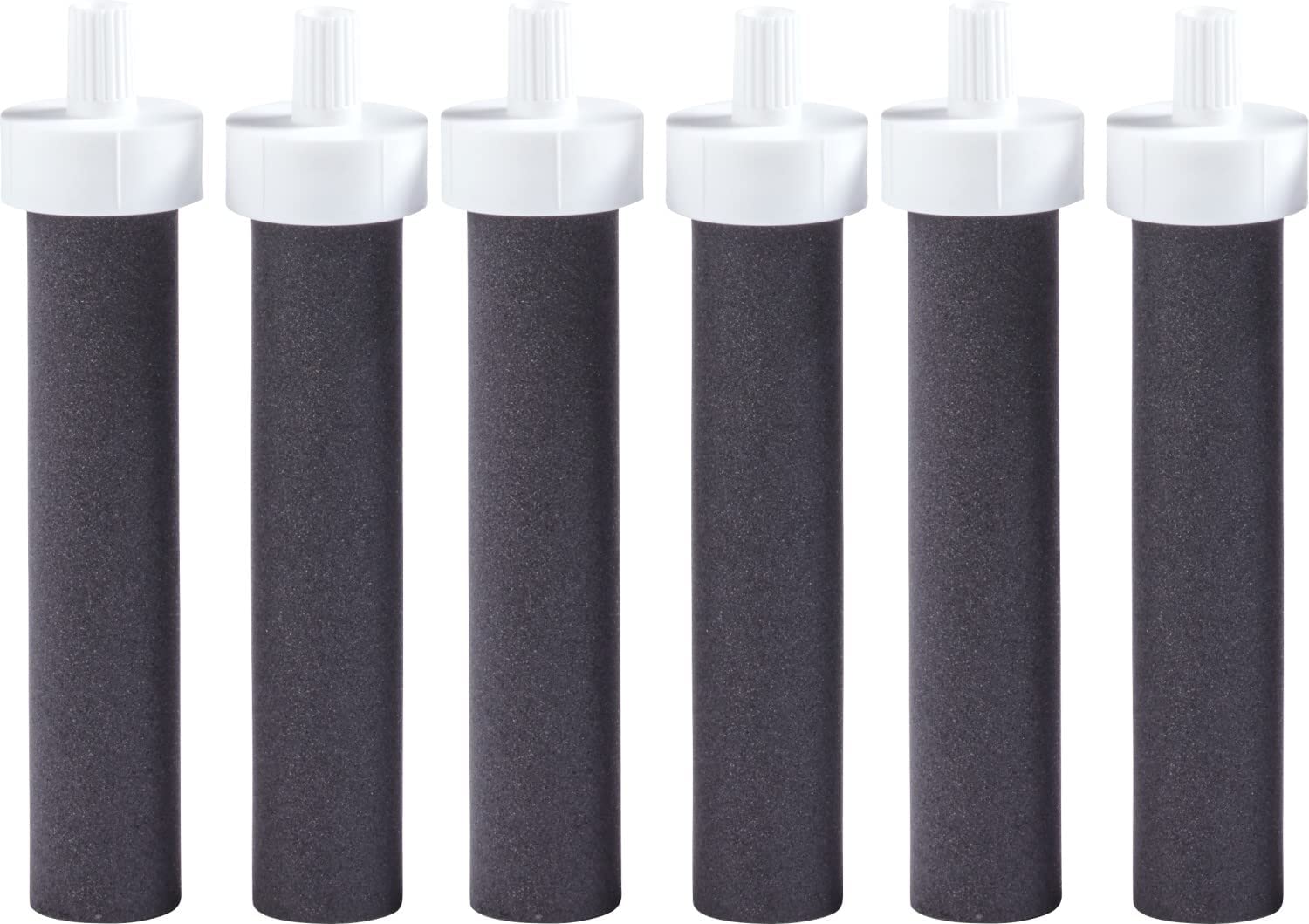 Brita Water Bottle Replacement Water Bottle Filters, Black, 6 Count