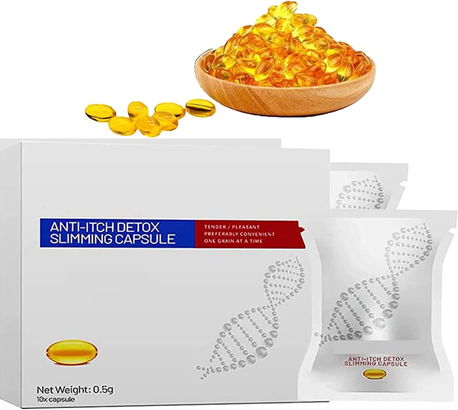 ZBTOP Soothe&Slim Capsule Anti-Itch Detox Slimming, Detox Capsule Slimming & Firming Repair, Slimming Firming Capsules (1PCS)