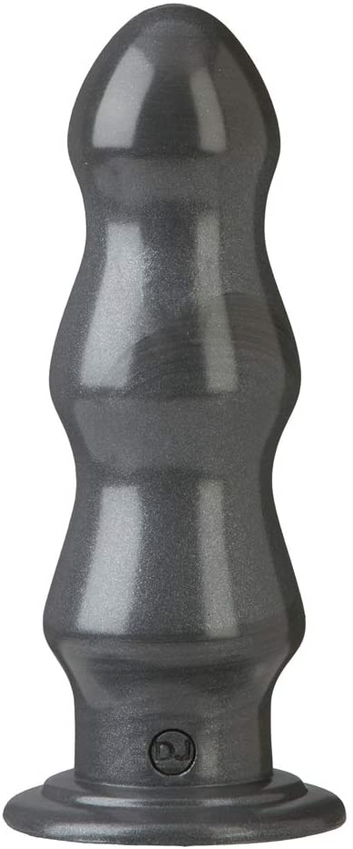 Doc Johnson American Bombshell - B-7 Tango - Vac-U-Lock and F Machine Compatible Dildo or Butt Plug - Gunmetal Grey