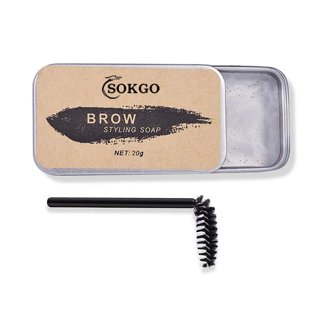 Eyebrow Soap, 3D Brows Styling Soap, Transparent Long Lasting Natural Eyebrow Wax Eyebrow Gel
