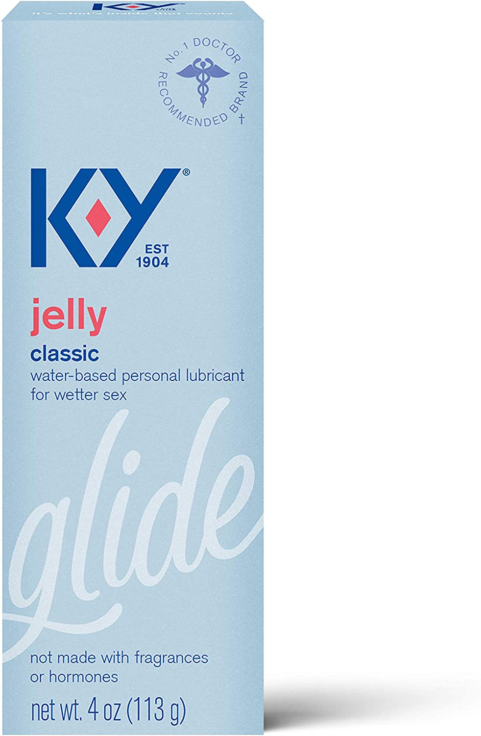 K-Y Jelly Lube, Personal Lubricant, Water-Based Formula, Safe to Use with Latex Condoms, For Men, Women and Couples, 4 FL OZ (Pack of 3)