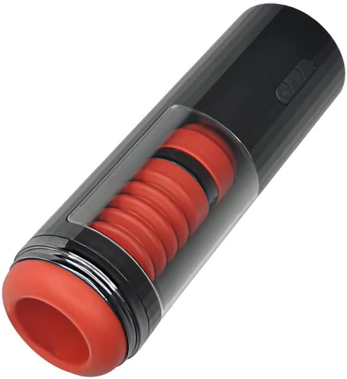 Automatic Blowjob Toy, Male Thrusting Masturbator with 6 Thrusts and Suctions 7 Vibrations, Hands Free Male Sex Toy for Men Masturbation with Slicone Pocket Masturbator Cup (Black)