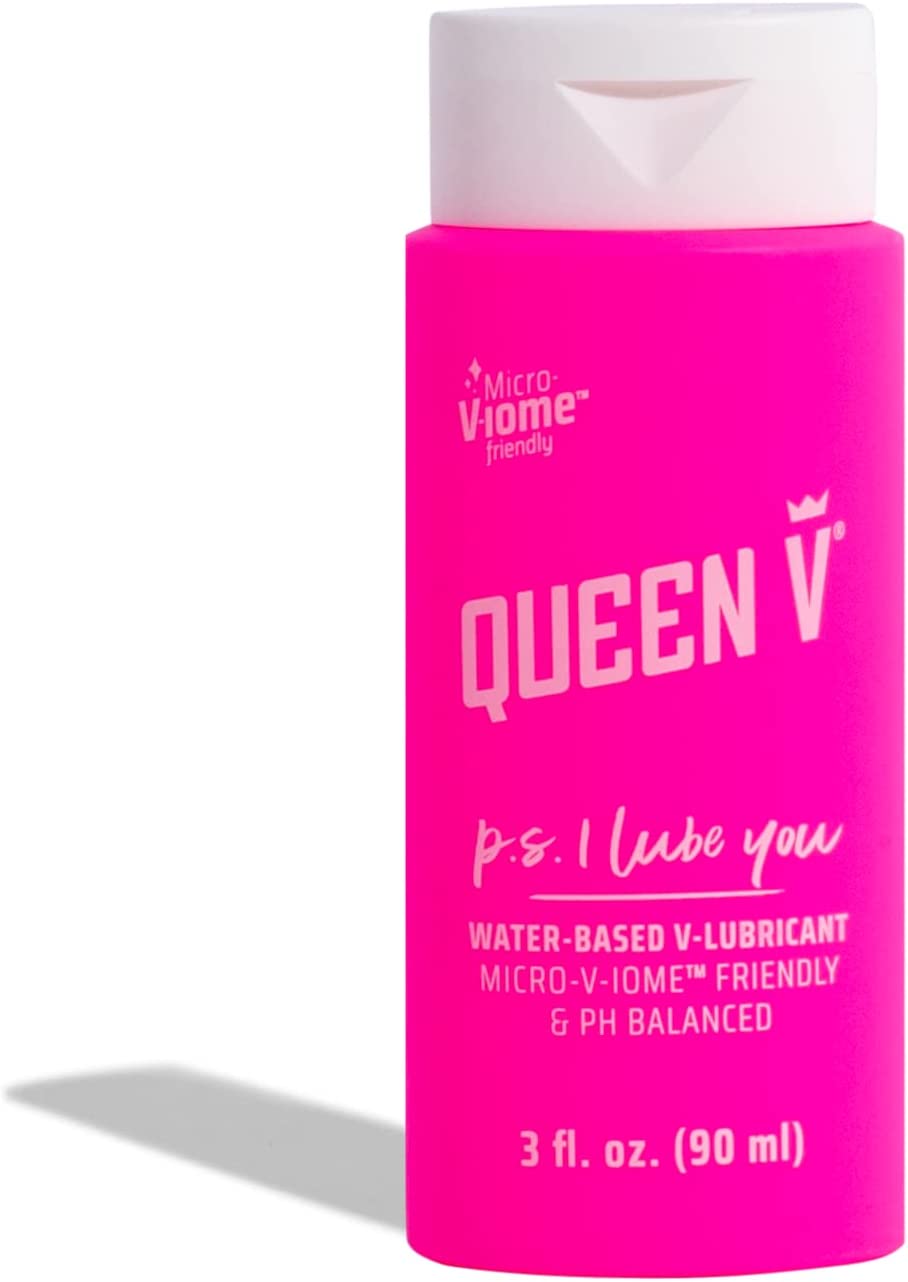 Queen V® P.S. I Lube You - Intimate Water-Based Lube, Gynecologically Tested, pH Friendly, Free from Parabens, Artificial Colors, Glycerin & Fragrances, 3 oz. Wetter is Better