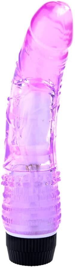 Vibrator Dildo Jelly Multi Speed Unisex Adult Sex Toy for Men Women Sexual Stimulation Pleasure Performance(Purple)