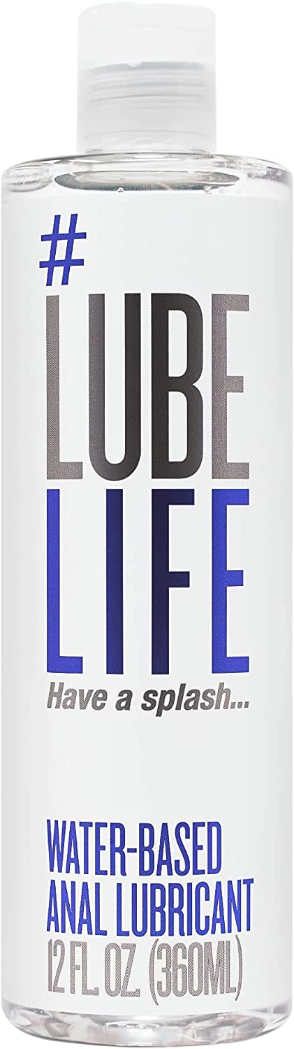 LubeLife Water Based Anal Lubricant for Men and Women, 12 Ounce