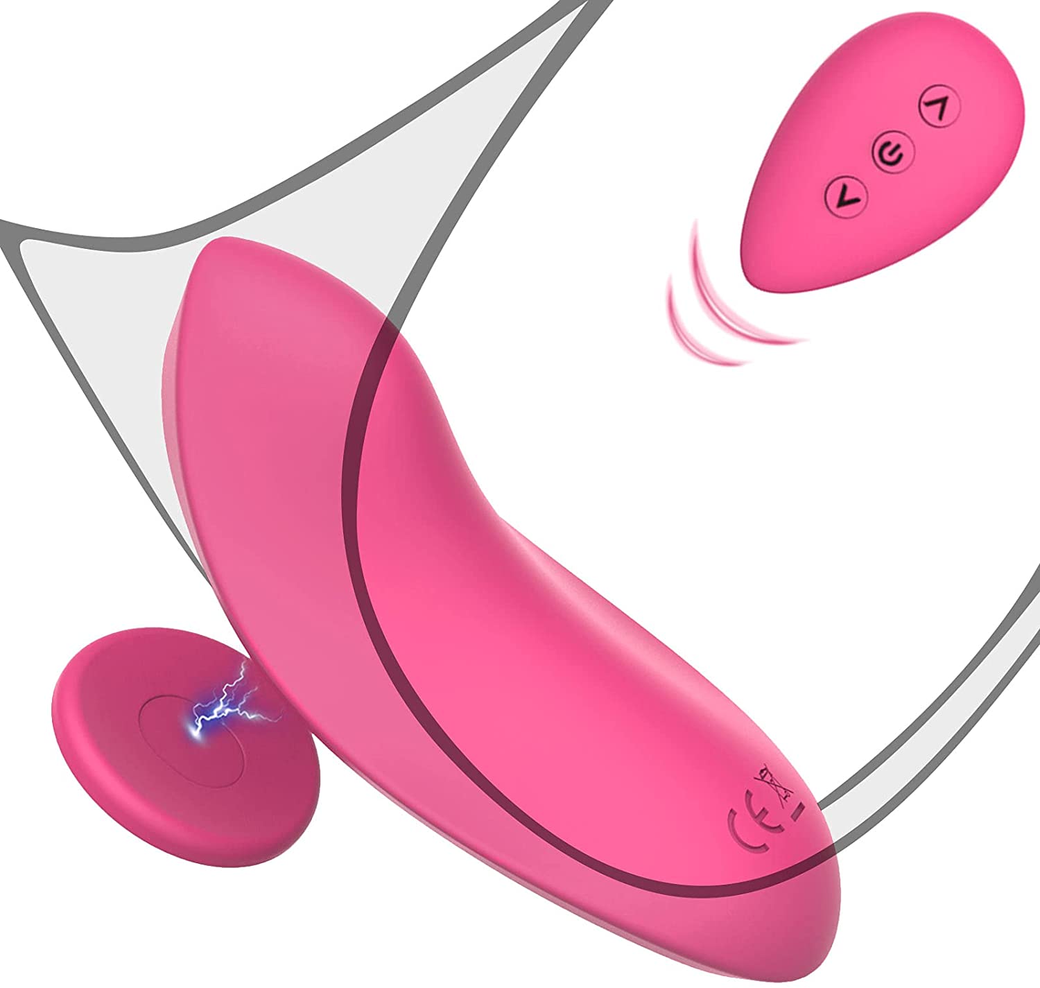Wearable Panty Vibrator Clitoris and G-Spot Stimulator Mini Vibrating Eggs with Wireless Remote Control 10 Vibration Patterns Silicone Rechargeable Waterproof Invisible Vagina Massager