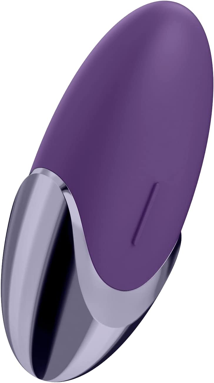 Satisfyer Purple Pleasure Lay-On Vibrator - Powerful Vibrating Clitoral Stimulator, Personal Massager for Stimulation of Clitoris and Erogenous Zones - Soft Silicone, Waterproof, Rechargeable